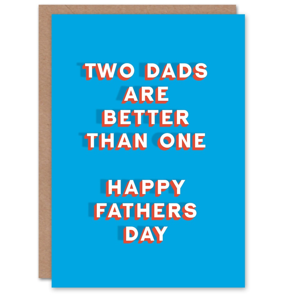 image 1 of Two Better Than One Fathers Day Dad Card