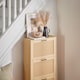 image 6 of SoBuy 3 Flip-Drawer Shoe Cabinet, Light Oak, 23.6x9.4x50.0 in, 24.5 kg - FSR155-N