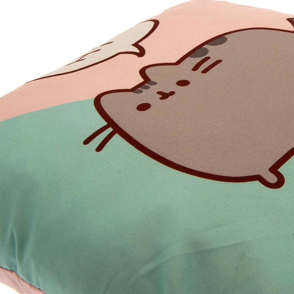 image 1 of Pusheen Hi Cushion - Pink/Blue/Grey - 40cm x 40cm