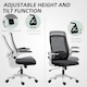 image 8 of HOMCOM Mesh Desk Chair with Tilt Function, Lumbar Support Black