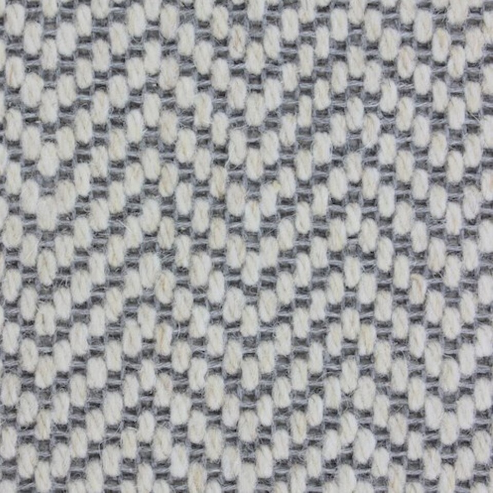 image 1 of Herringbone Dapple Wool Stair Runner with 100% Cotton Black Border 65cm x 650cm