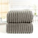 image 3 of Ribbed Pure Cotton Bath Towels Super Soft and Absorbant Grey | Bath towel