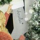 image 1 of Personalised Name Only Silver Grey Stocking