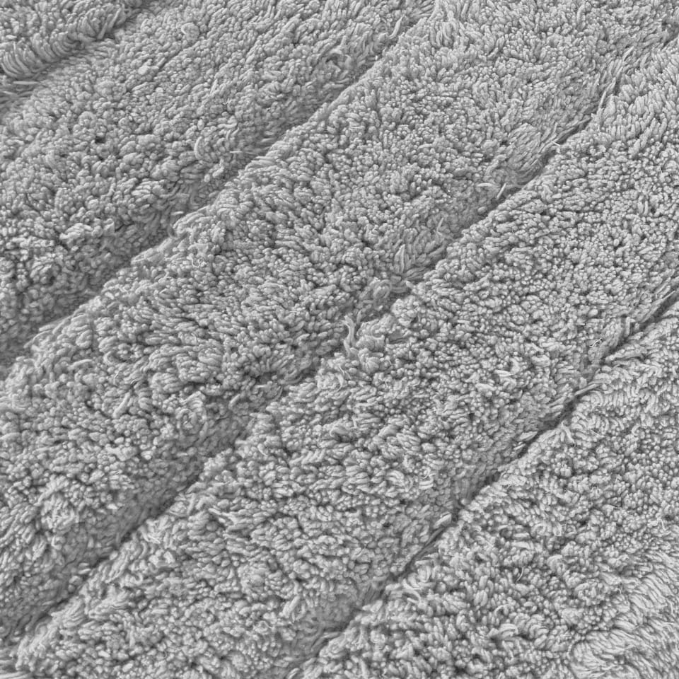image 1 of Marlow Ribbed Two Piece Bath Mat Set - 100% Cotton (Dove Grey)