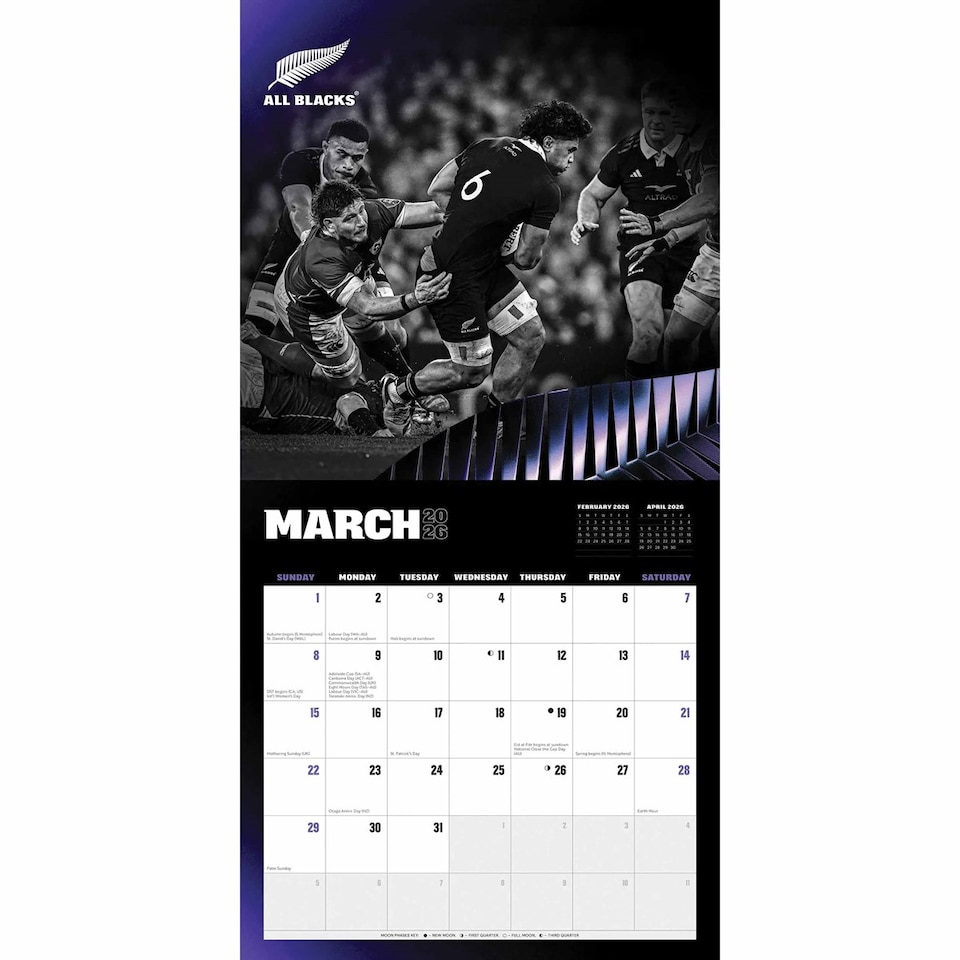 image 1 of All Blacks 2026 Square BTAU Calendar
