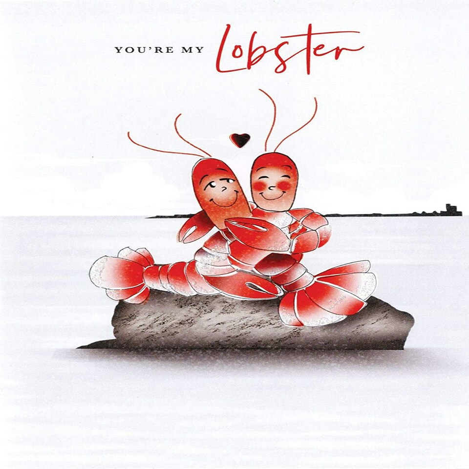 image 1 of You're My Lobster Valentine's Day Greeting Card Fly Me to The Moon Range Cards