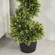 image 8 of Outsunny 90cm3FT Artificial Trees, Spiral Topiary Trees w Pot Set Of 2, Fake Indoor Greenery Plant Home Office Garden Decor Green