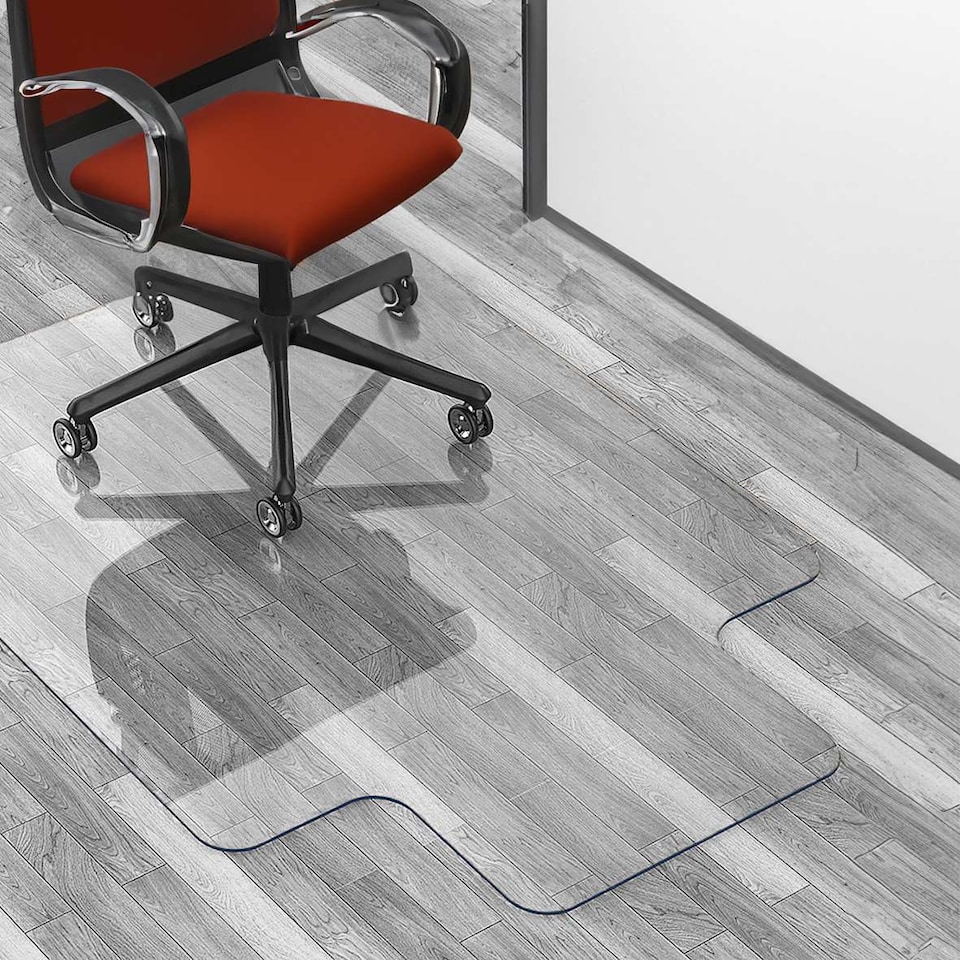 image 1 of PVC Clear Chair Mat for Hard Floors - 120x90cm with a Lip
