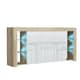 image 1 of Sideboard 164cm White Gloss Doors Oak Matt Body Free LED | Multi | Oak