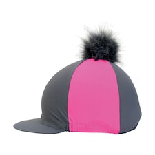 Hy Pom Pom Hat Cover - Grey/Pink - One Size | Grey | One Size