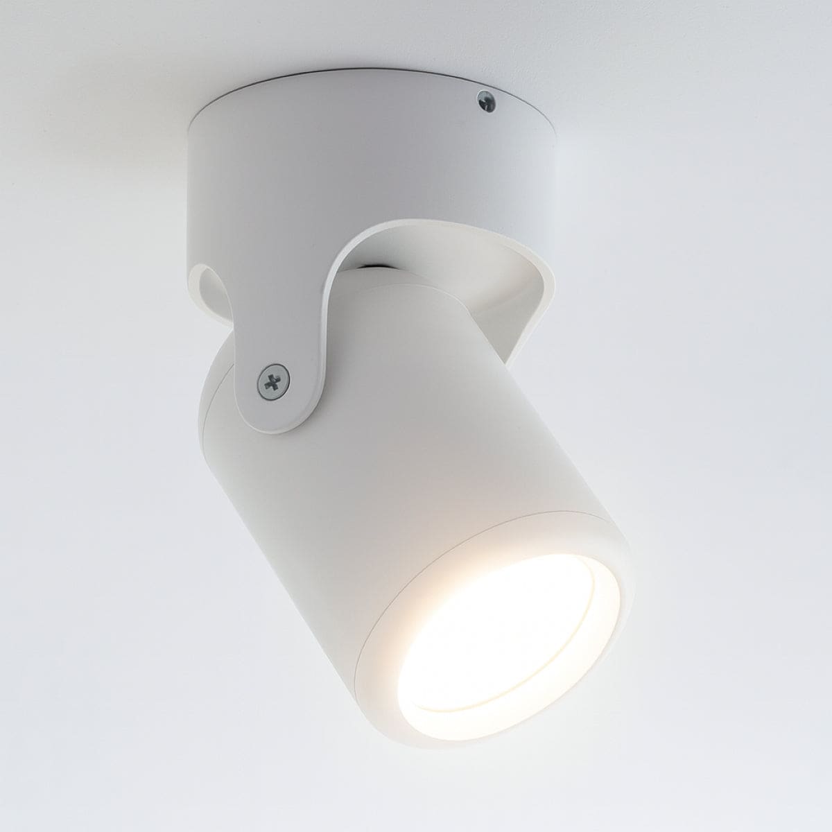 CGC Lighting FRAN Adjustable White GU10 Ceiling and Wall Spotlight White White Height: 12 cm, Width: 7.6 cm, Diameter: 7.6 cm