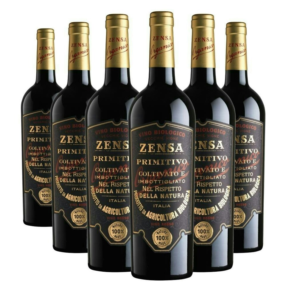 Case of 6 Zensa Primitivo 75cl Red Wine