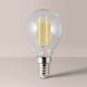 image 2 of ValueLights 6 Pack Filament E14 Clear Golfball Light Bulbs | Clear