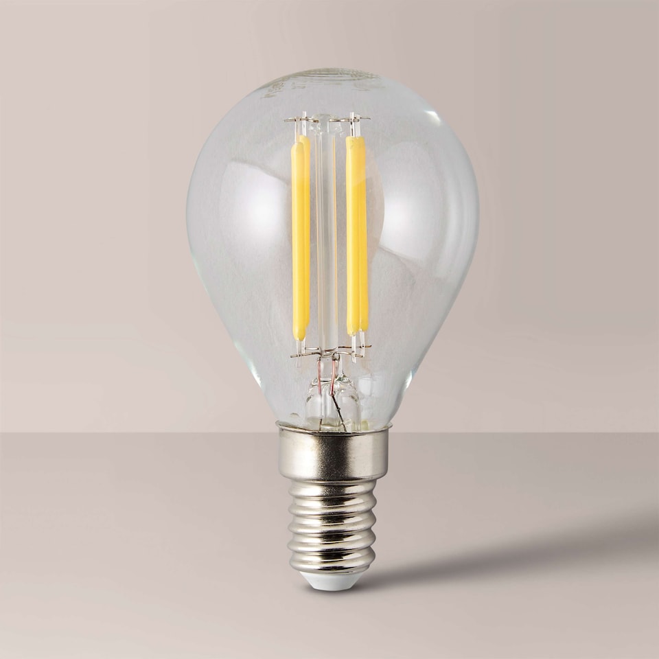 image 1 of ValueLights 6 Pack Filament E14 Clear Golfball Light Bulbs | Clear