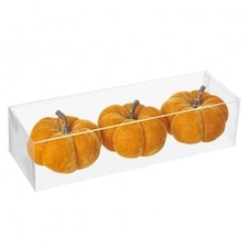 Heaven Sends Halloween Set of 3 Orange Velvet Pumpkin Decorations