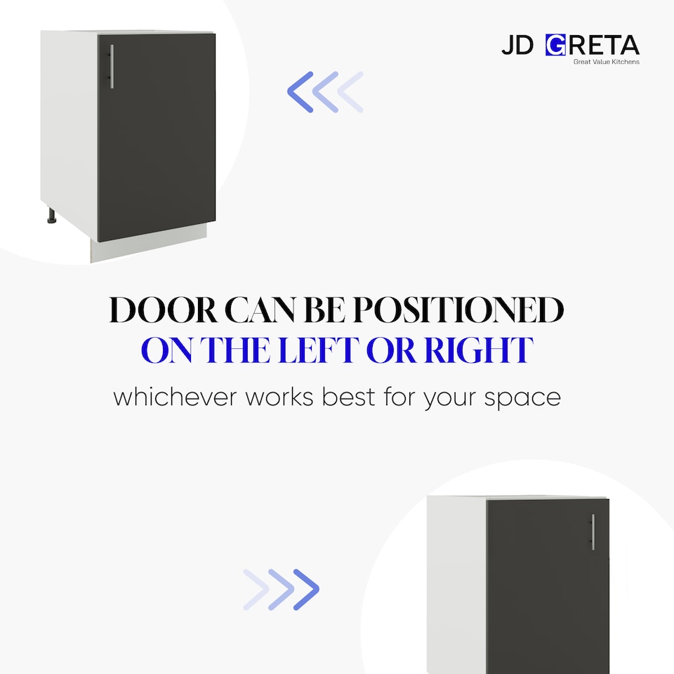 image 1 of JD Greta Adjustable Legs Kitchen Base Unit 400mm Storage Cabinet With Door Shelf 40cm - Sage Green Matt With Worktop