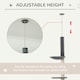 image 3 of PawHut 270cm Floor To Ceiling Cat Tree Scratching Post with Hammock, Grey