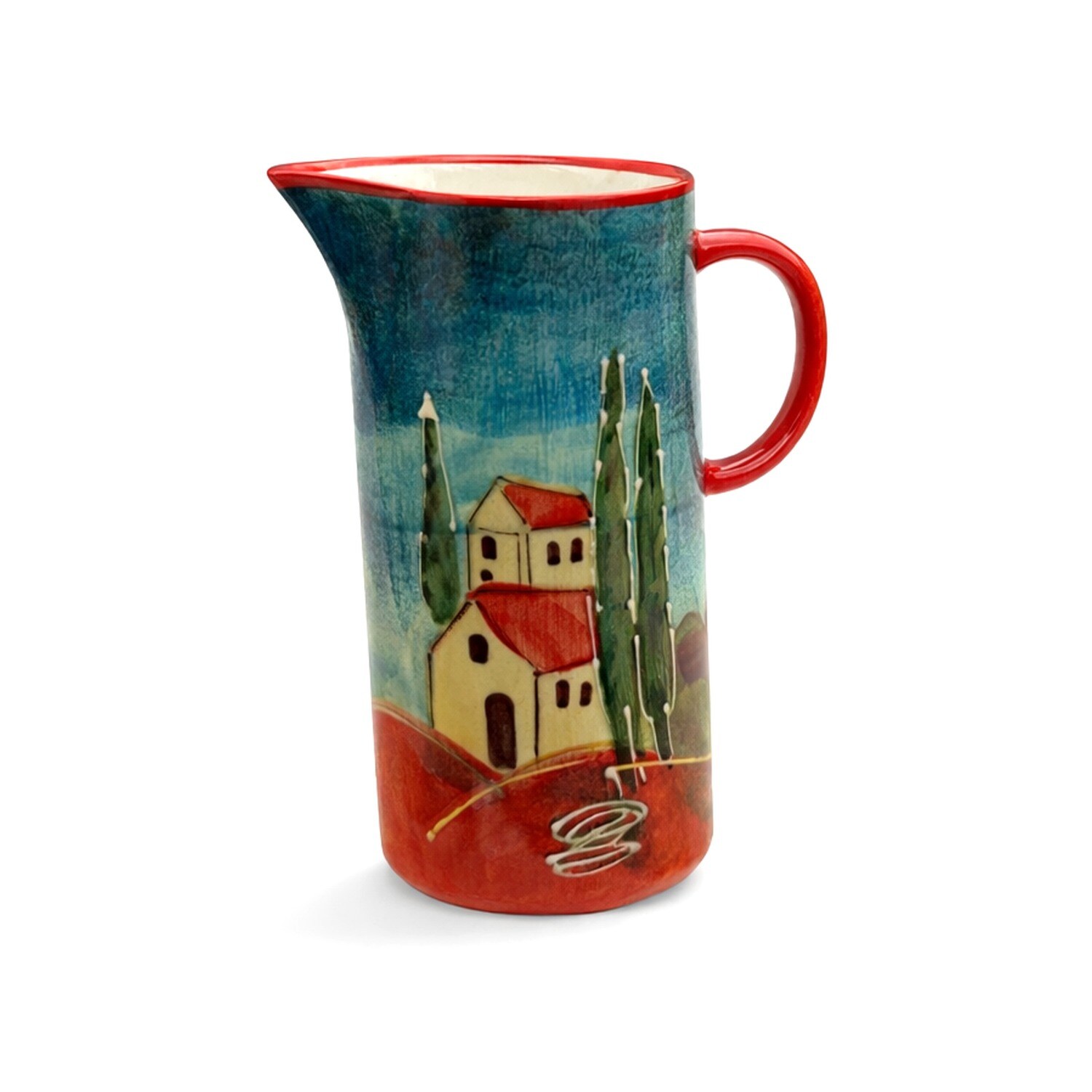 Verano Spanish Ceramics Tuscany Kitchen Dining Ceramic Tall Jug 10cm x 23cm | Size: 10 cm x 23 cm