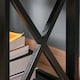 image 8 of HOMCOM End Table, Sofa Side Table with Drawer X Bar Bottom Storage Shelf, Nightstand Bedside Table for Bedroom or Living Room Black | Black