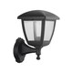 image 5 of CGC NOVA Large Black Outdoor Wall Lantern Light, IP44 Polycarbonate, Clear Diffuser, E27 Socket