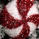 image 4 of 28cm Red and White Glitter Candy Stripe Sweet Hanging Christmas Decoration