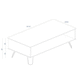 image 5 of Core Products Augusta White Open Coffee Table H91.0cm x H46.6cm x D45.0cm White