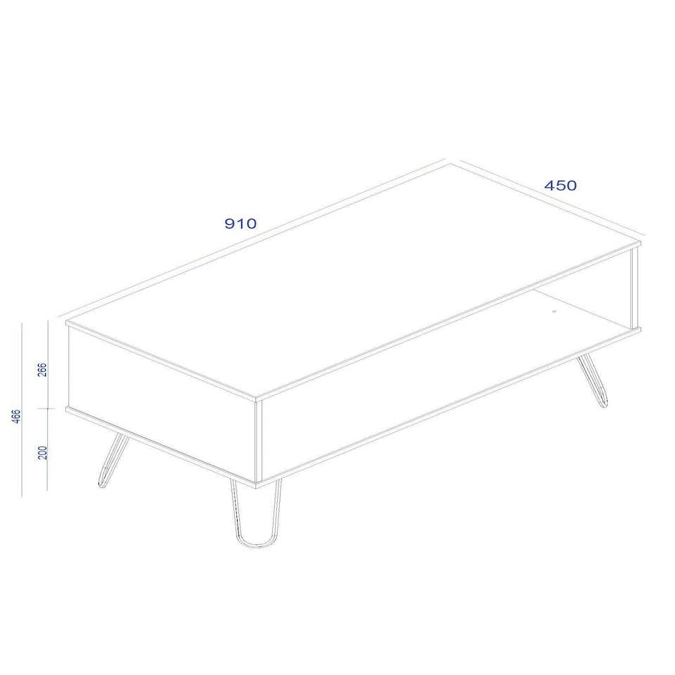 image 1 of Core Products Augusta White Open Coffee Table H91.0cm x H46.6cm x D45.0cm White