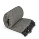 image 8 of Hartley Collection Recycled Cotton Throw in Black (90" x 100")