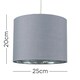 image 3 of ValueLights Reni Small Grey And Chrome Ceiling Pendant Shade