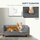 image 4 of PawHut Dog Sofa Bed, Elevated Dog Couch for Small, Medium Dogs - Grey