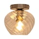 image 2 of Bradson - Clear Swirl Glass Satin Nickel Ceiling Light Fitting
