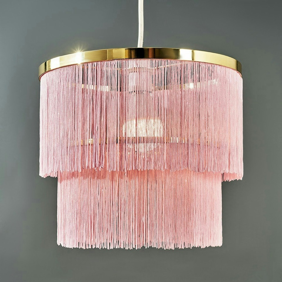 image 1 of ValueLights Charleston Metal Plated Tiered Ceiling Pendant Shade