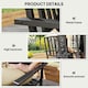 image 5 of Outsunny 4 PCs Stackable Outdoor Garden Chairs with Metal Slatted Design, Black