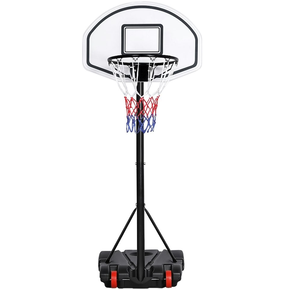 image 1 of Yaheetech 1.9-2.5M Height-Adjustable Basketball Hoop System Black