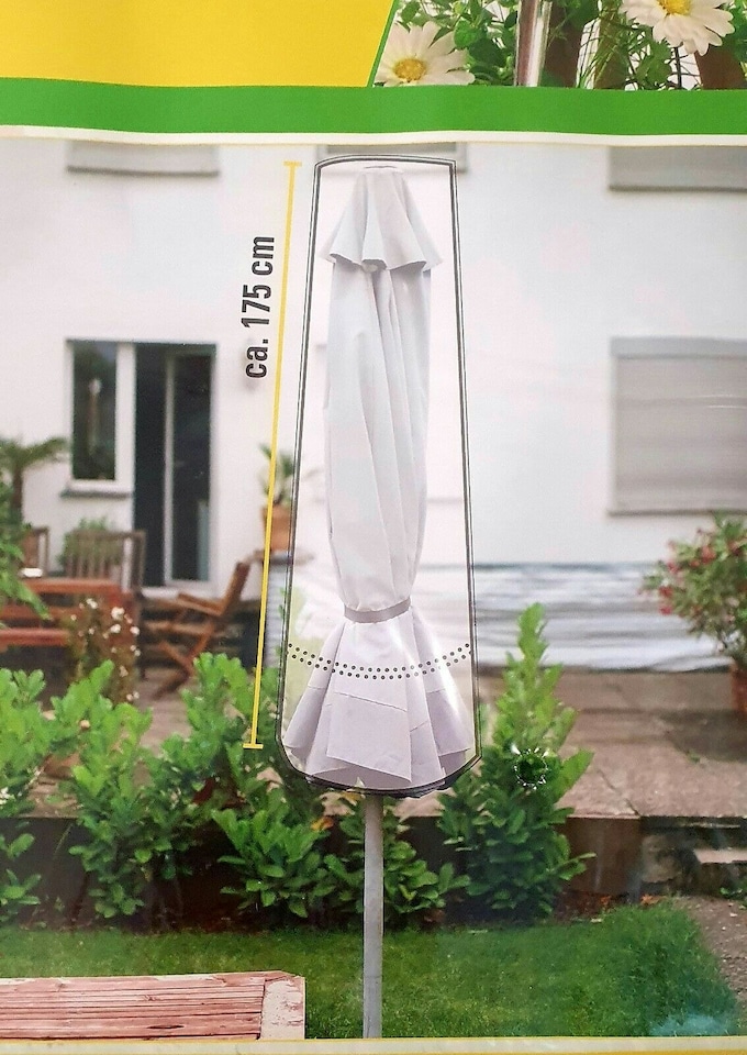 image 1 of Umbrella Parasol Cover Garden Patio Waterproof Outdoor Protection 175x24cm KINZO | Green