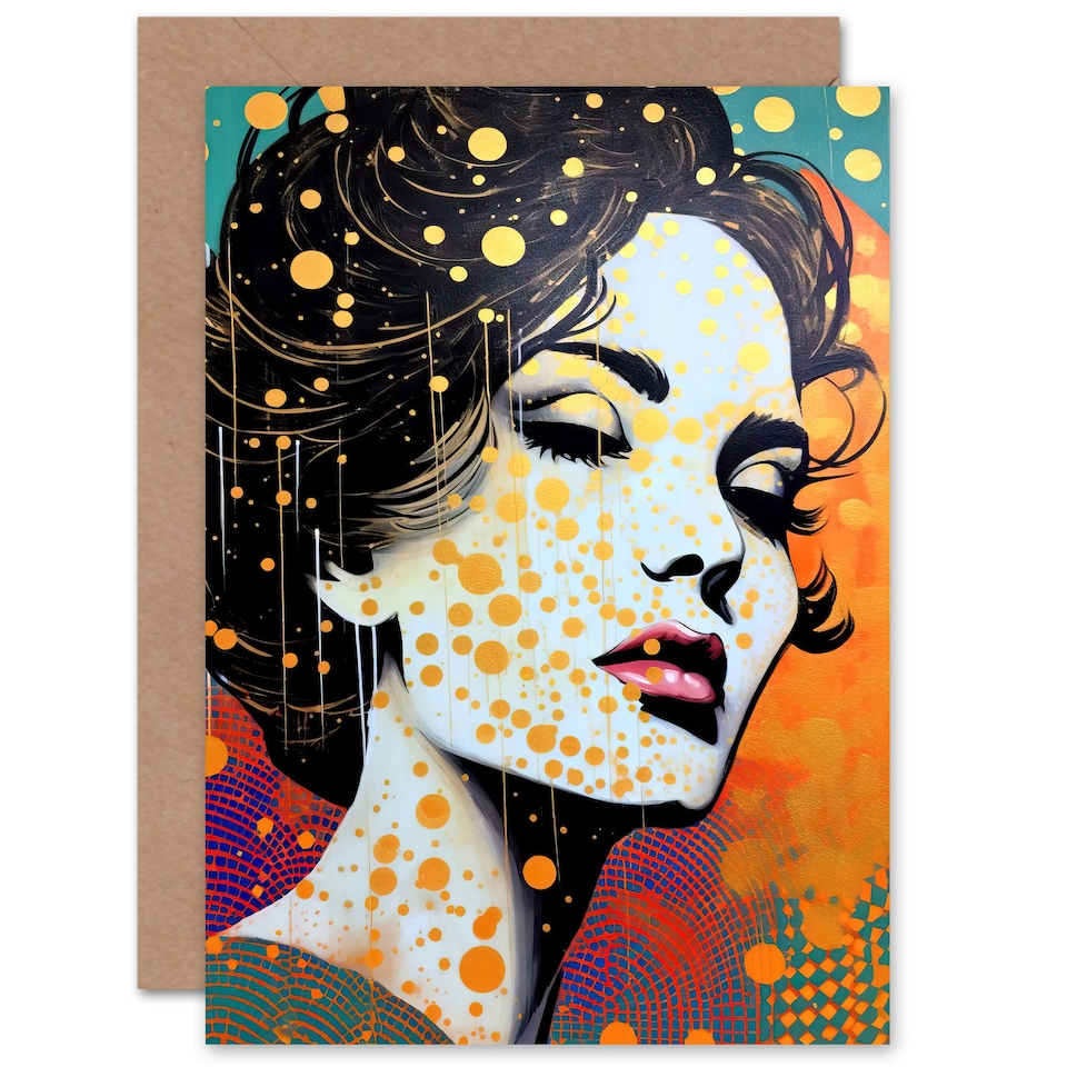image 1 of Female Retro Glam Glitter Birthday Her Wife Card