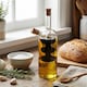 image 4 of 2 In 1 Glass Olive Oil And Vinegar Cruet Dispenser Bottle Dual Chamber