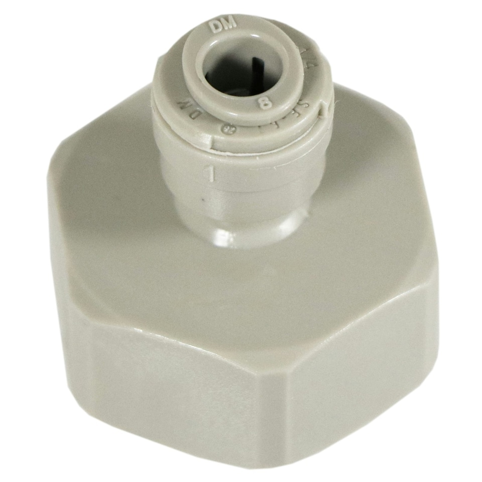 image 1 of SPARES2GO Female Adaptor 1/4" Push Fit x 3/4" BSP for American Fridge Freezer Water Pipe (Pack of 1)