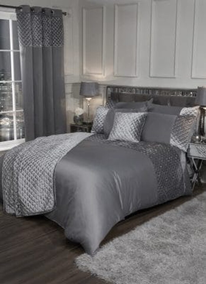 image 1 of Elysium Duvet Set Single Bed Silver