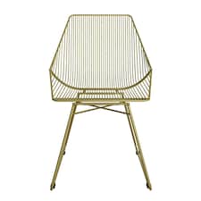 Ellis Accent Dining Chair Gold Metal