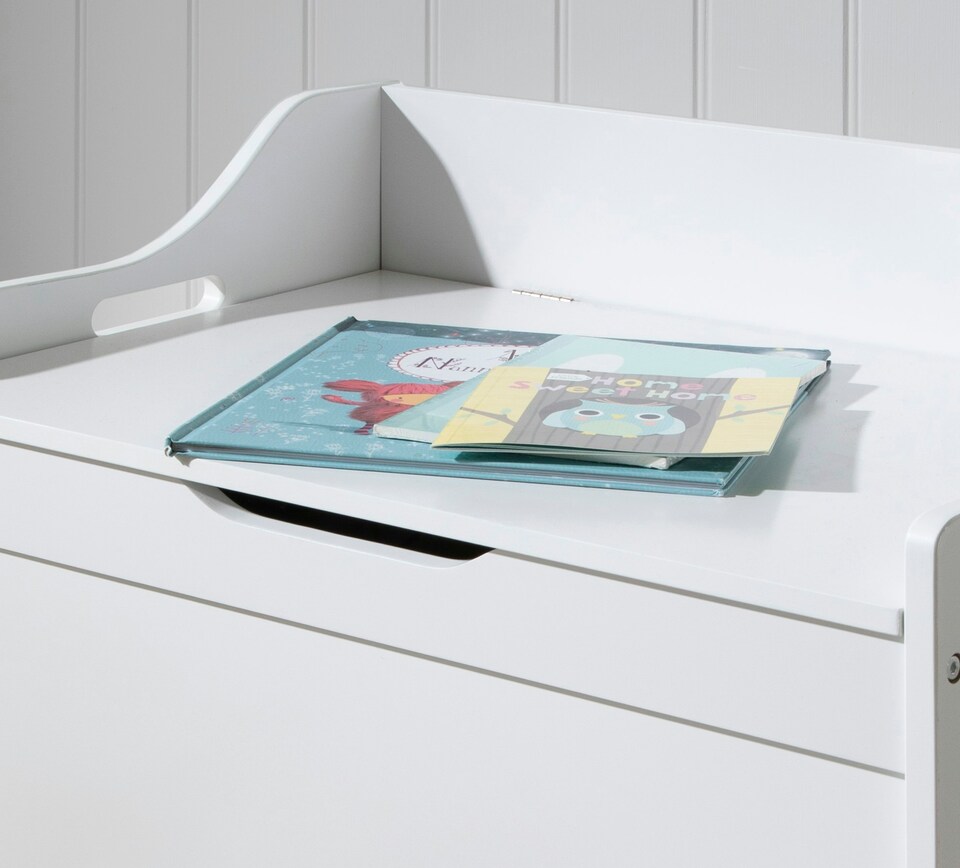 image 1 of Lola Toy Box Storage Organiser in Classic White | White | 1