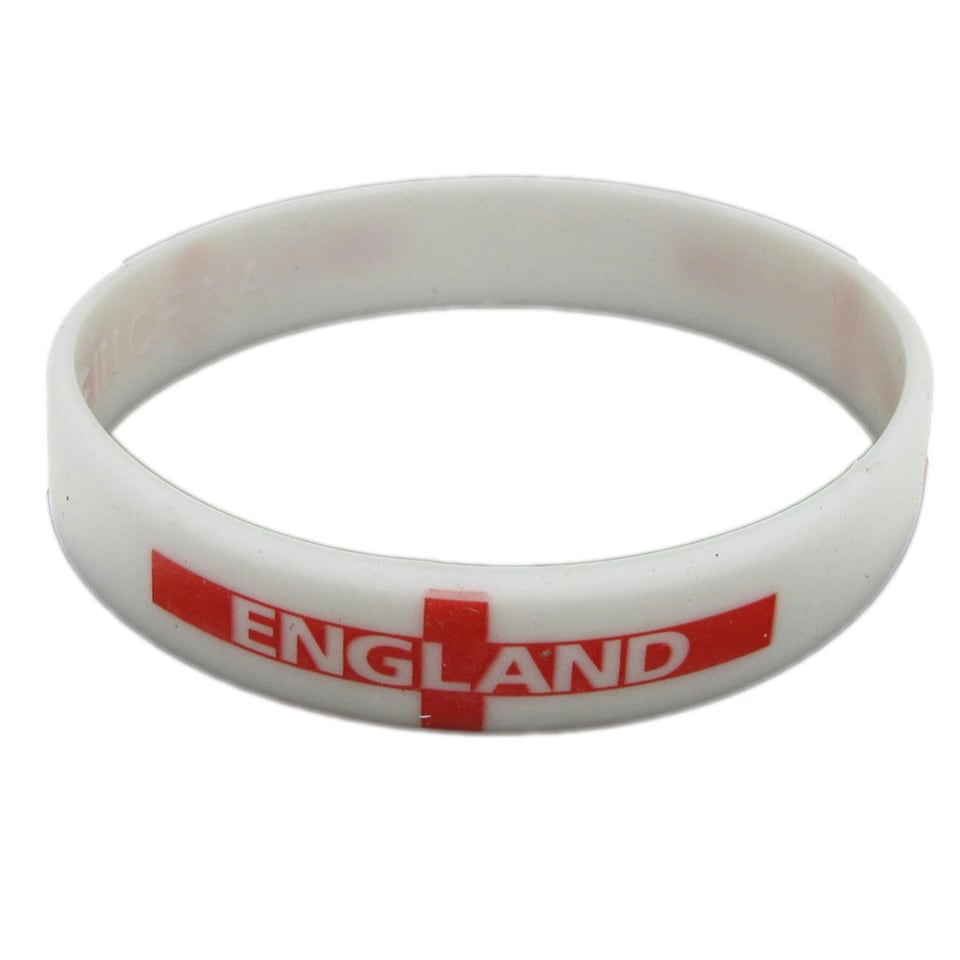 Amscan Pride Passion England Wristband - White/Red - One Size