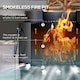 image 3 of Outsunny 37cm Smokeless Wood Burning Firepit Metal Fire Pit, Black