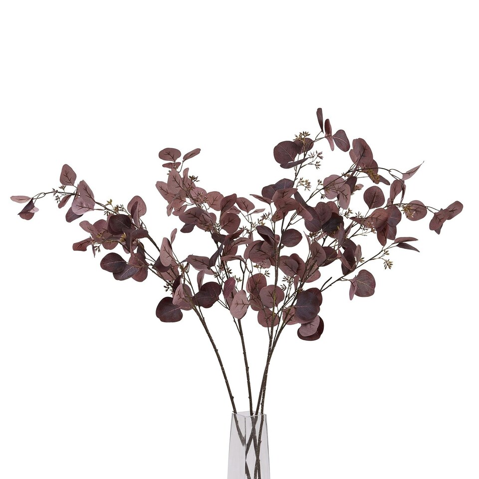 Hill Interiors Berried Eucalyptus Artificial Flower - Burgundy - One Size