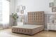 image 1 of Sloomy Berlin Mink Plush Divan Bed Base 2 Drawers Left Side With 54 Inch Floor Standing Headboard & 12 Inch Matching Footboard | Brown | Mink | King | 1