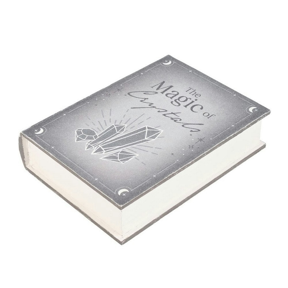 image 1 of Something Different The Magic Of Crystals Book Storage Box - Grey/White - One Size