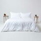 image 3 of Homescapes White Linen Fitted Sheet, Single