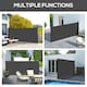 image 7 of Outsunny Side Awning Retractable, Privacy Screen, 400x180cm, Black Black