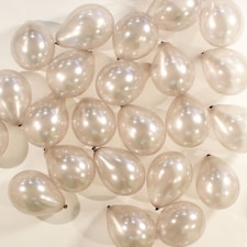 Metallic Silver Round Mini Qualatex Latex Balloons 13cm / 5 in - Pack of 100