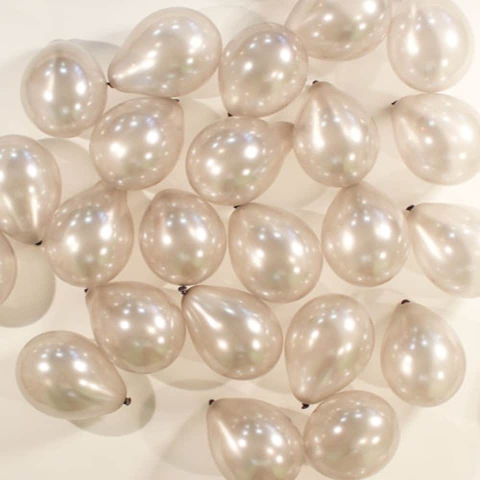 Metallic Silver Round Mini Qualatex Latex Balloons 13cm / 5 in - Pack of 100